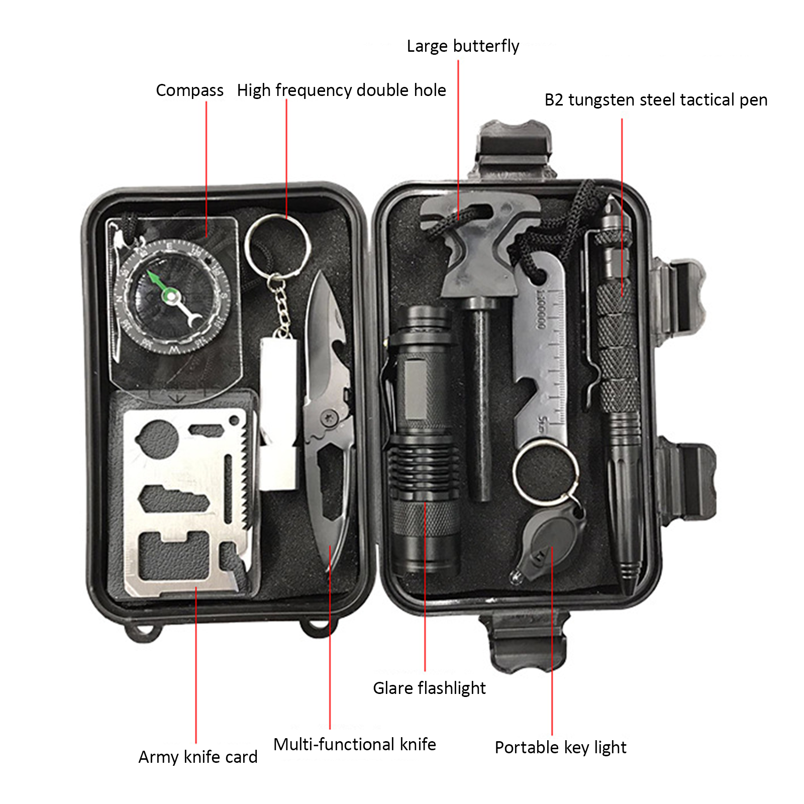 Camping Tool Emergency Survival Equipment Set Outdoor Sport Tactical Hiking Kit photo 5
