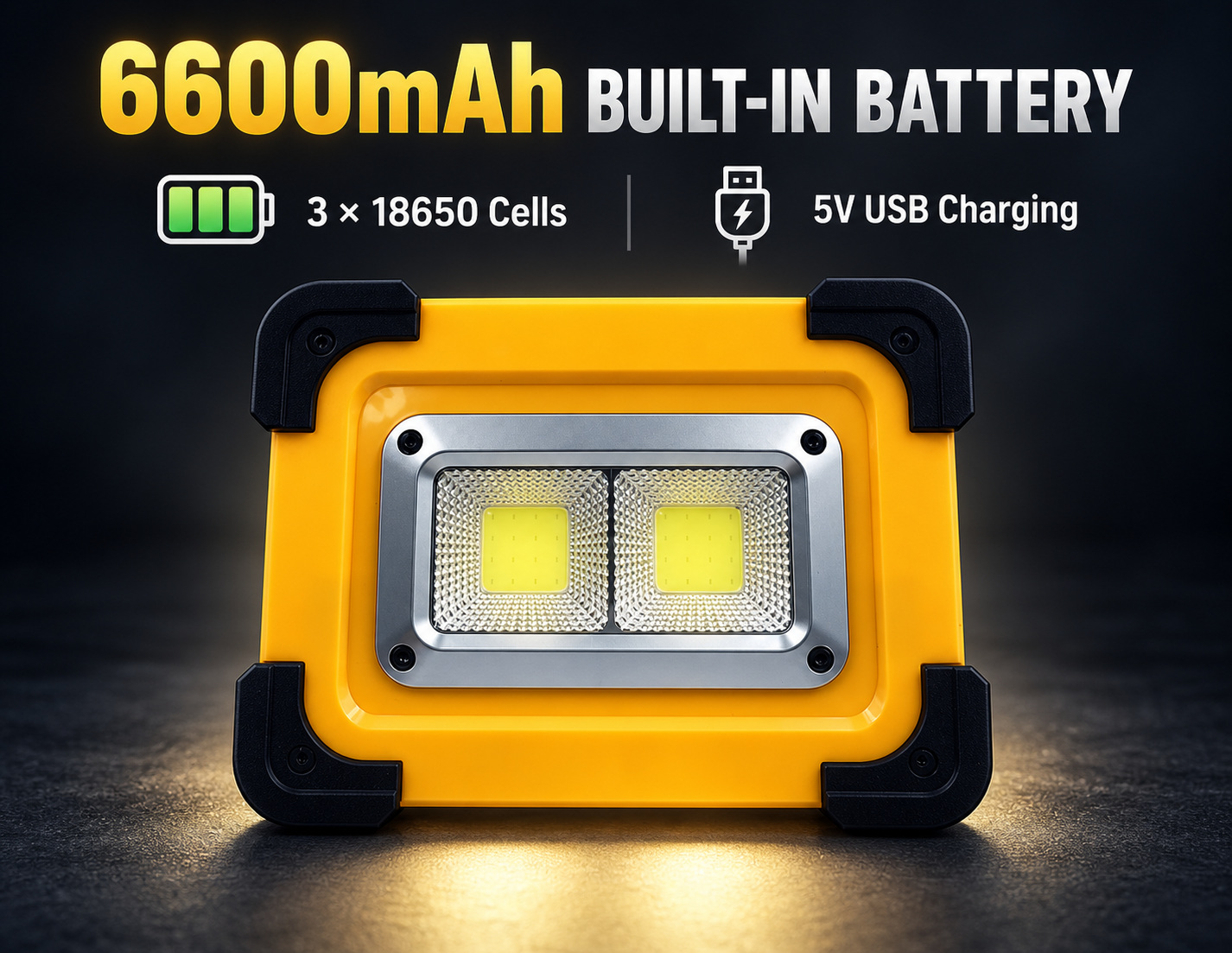 Solar Powered Rechargeable Magnetic COB LED Flood Light W854 6600mAh Battery 5 Hour Runtime Portable photo 3