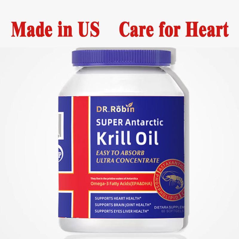 Dr. Robin Super Antarctic Krill Oil 60 Capsules Contains Omega 3 EPA  DHA, Phospholipids, And Astaxanthin photo 2