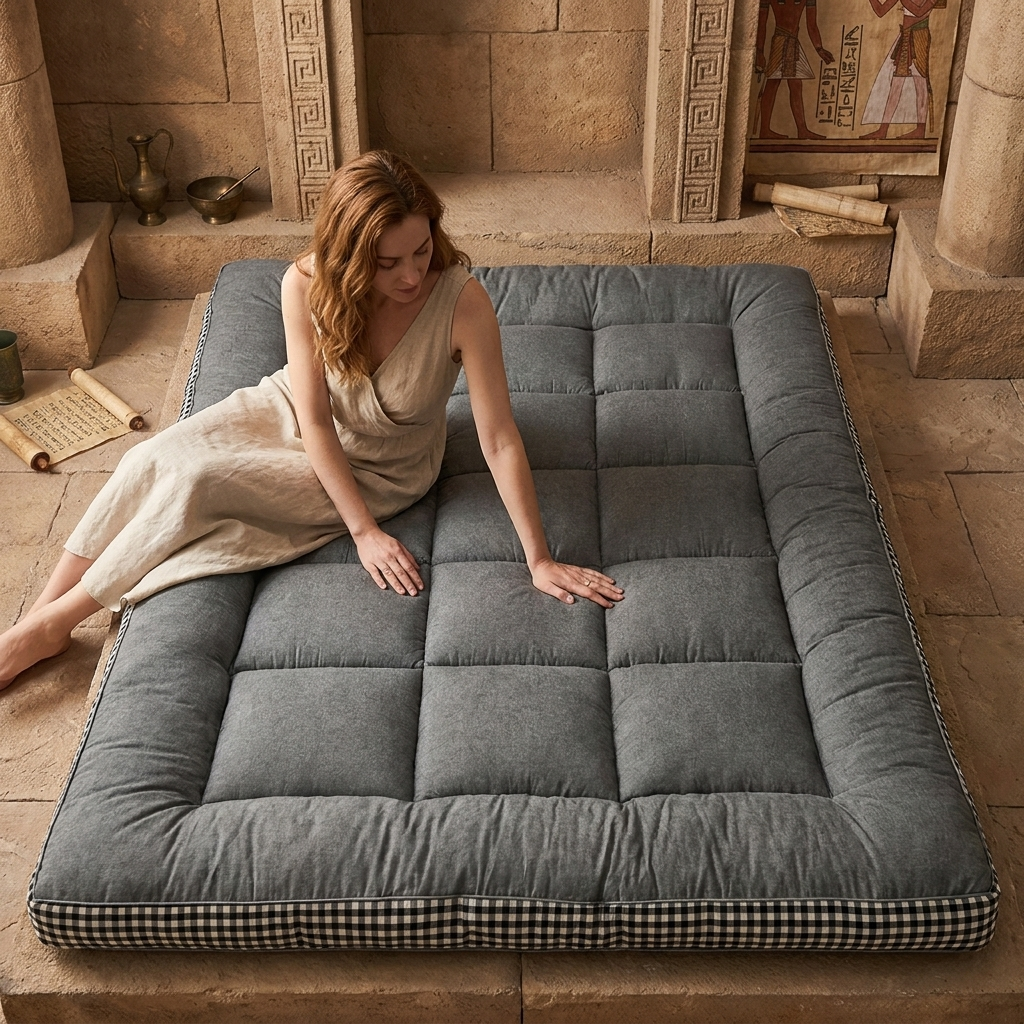 Thick Quilted Mattress Topper, Soft Fluffy Bed Mattress Pad, Comfort Sleeping Mattress Cover For Bedroom photo 5