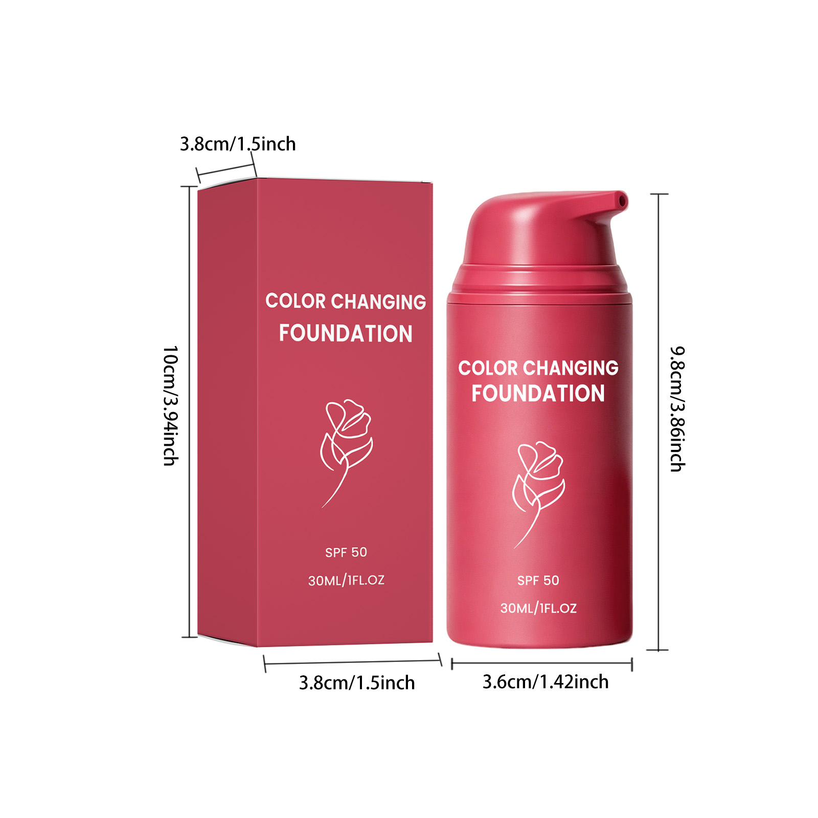Temperature-adjustable Foundation Liquid  Natural Color 30ml Per Pack photo 6