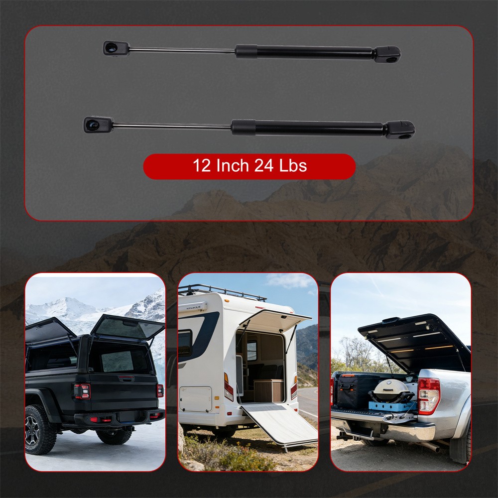 2x C16-03795 12 Inch 24 Lbs Gas Shocks Struts For Truck Window Leer Camper Shell photo 5