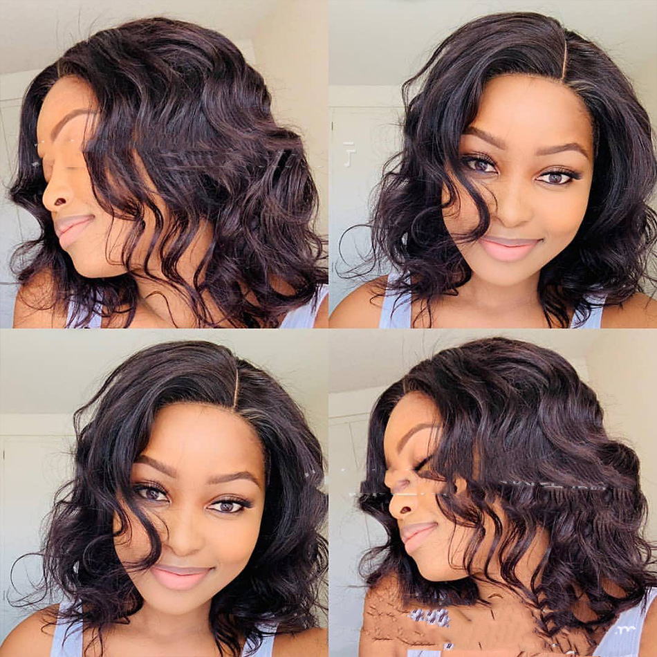 Half-length Black Front Lace Short Curly Hair photo 4