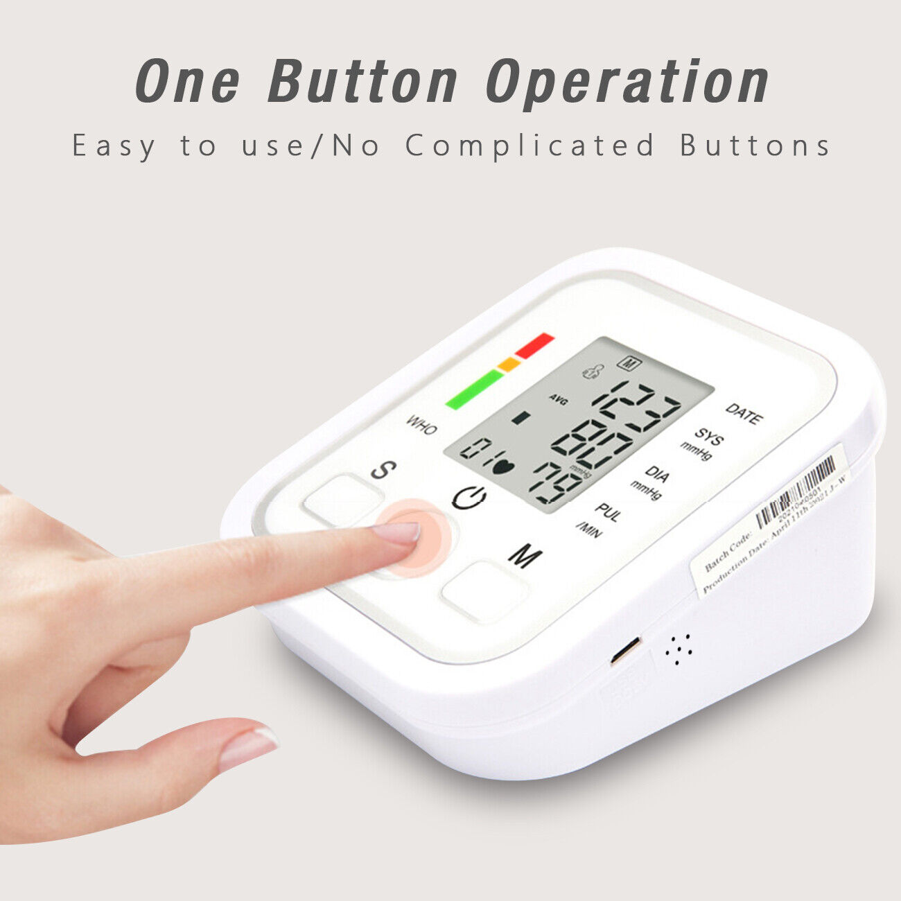 LED Digital Arm Blood Pressure Monitor BP Cuff Irregular Heartbeat Detection photo 4