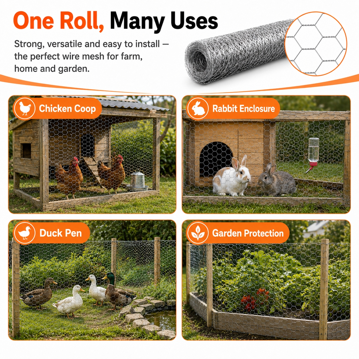 Anti-corrosion Hot-dip Galvanized Wire MeshPremium Chicken Wire Hexagonal Galvanized Mesh, Suitable For Chicken Coops, Rabbit Cages, And Fence Protection photo 2