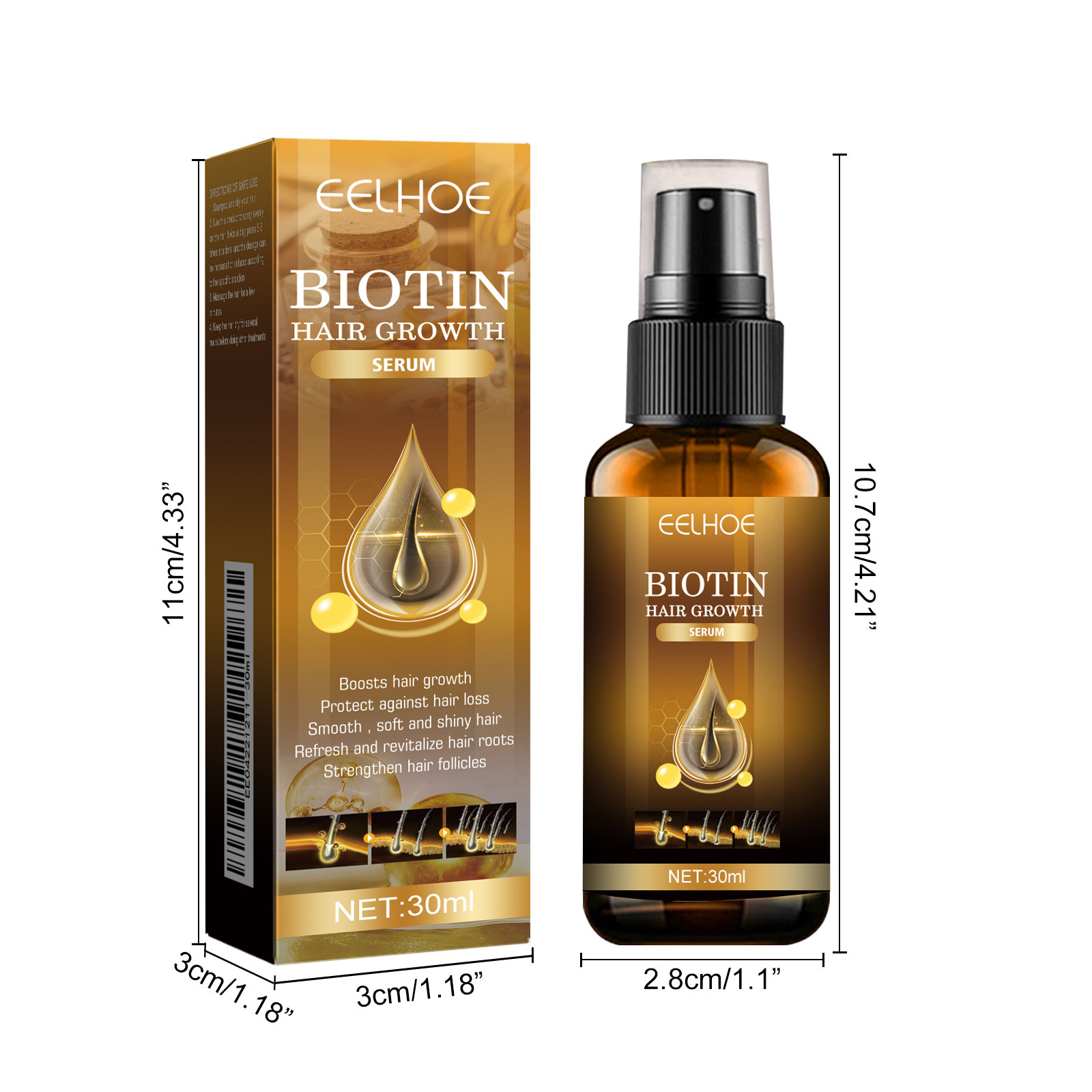 Biotin Hair Spray 30ml-box photo 2