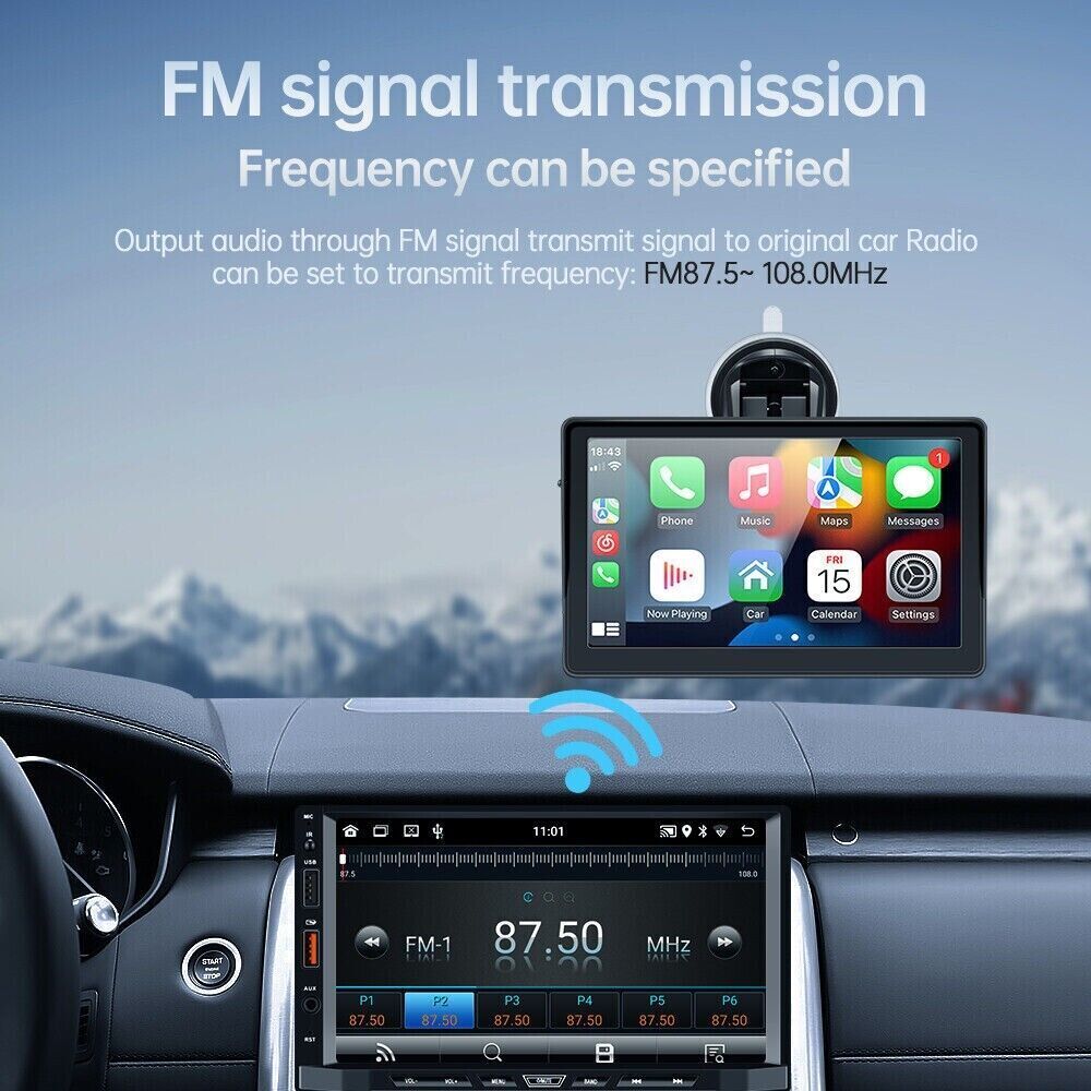 7in Portable Car Radio Player Bluetooth  Carplay Android Auto Reverse Camera photo 5
