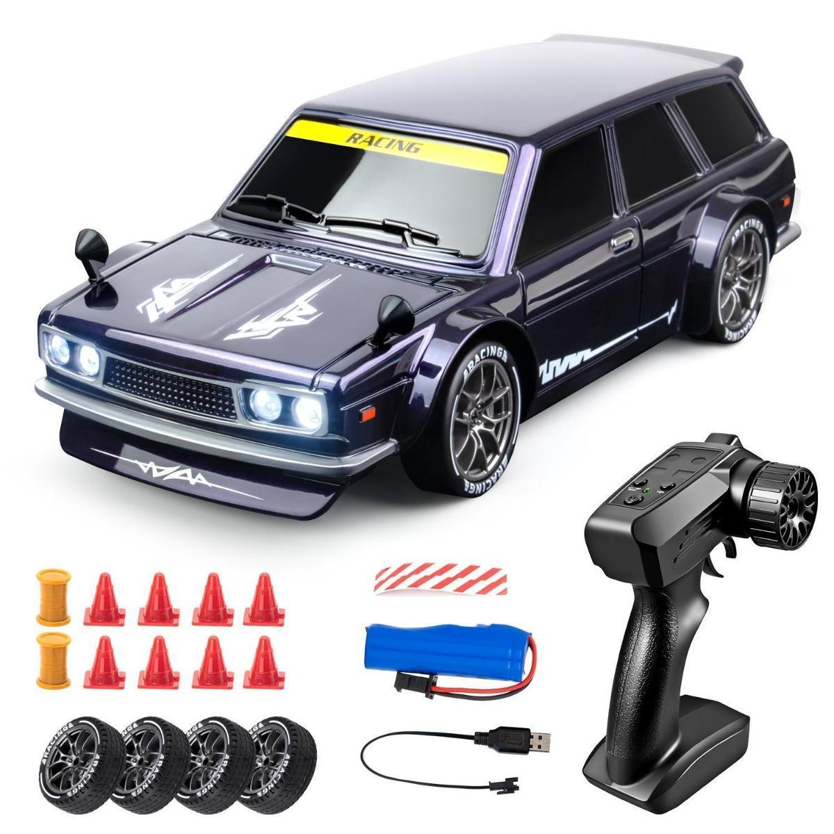 Scale 2.4GHz 4WD Remote Control RC Drift Car  High Speed LED Lights Drift Tires Kids  Toy For Indoor  & Outdoor Play Easter Gift RC Cars photo 2