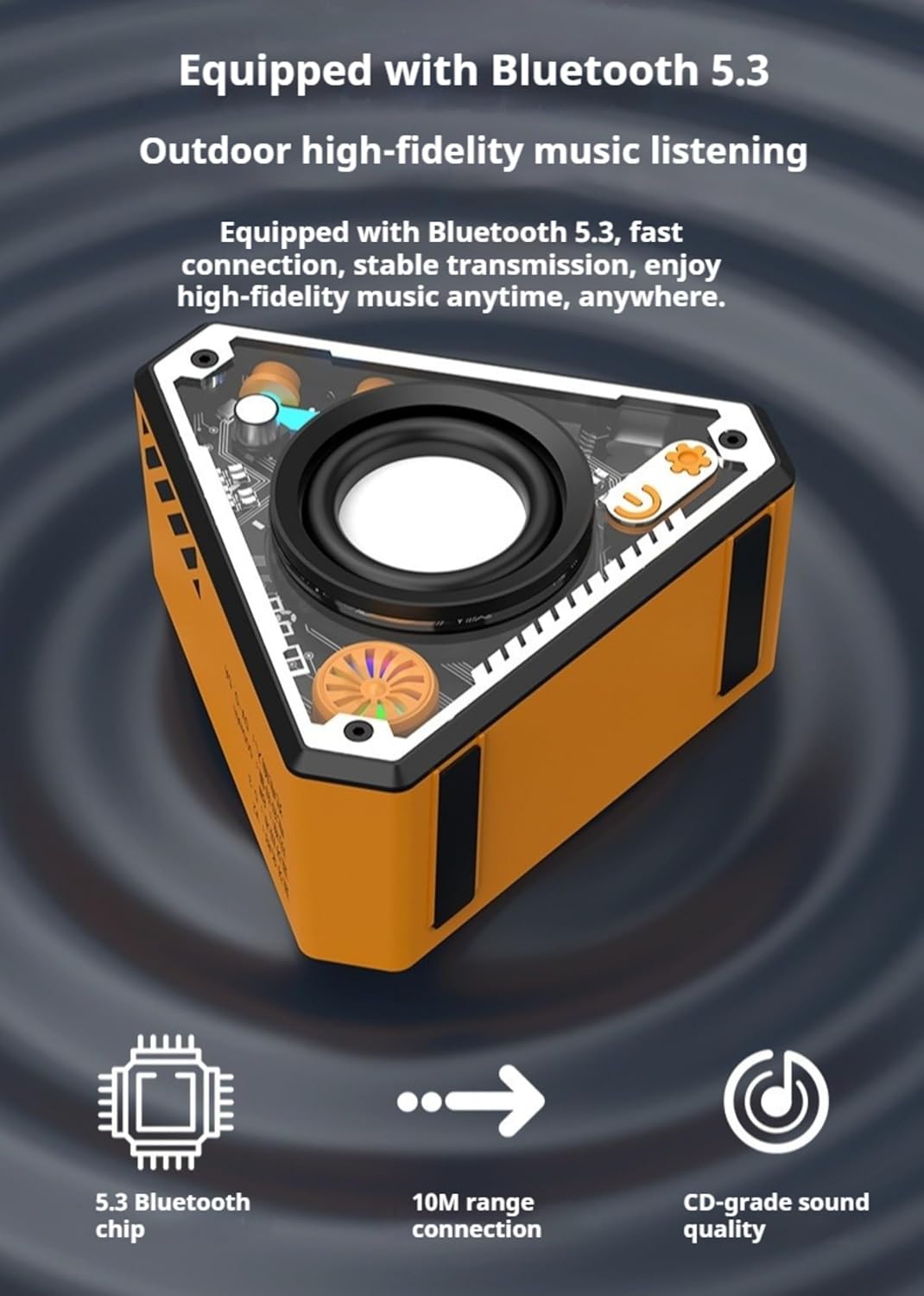 Cross-border V2 Wireless Bluetooth Speaker Outdoor Portable Mecha Subwoofer Mini Desktop Small Speaker Transparent Lantern photo 5