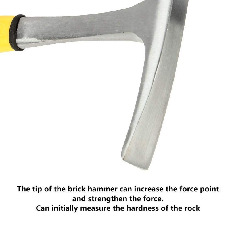 Professional Flat Head Brick Hammer - Heavy Duty One-Piece Forged Steel With Non-Slip Handle For Masons & Builders photo 3