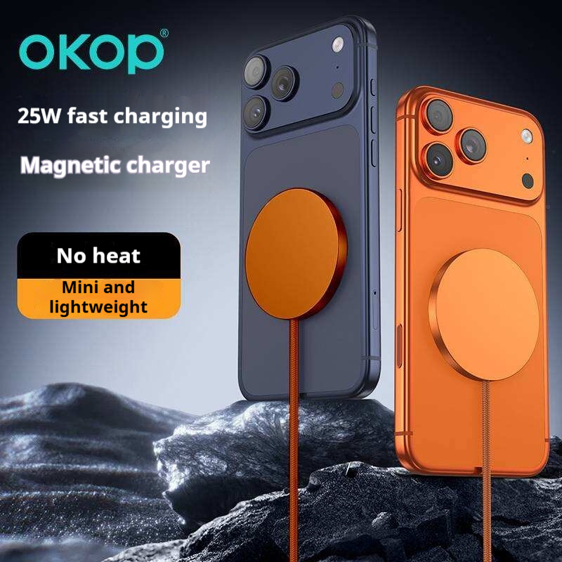 KP-325 Best-Selling 25W High-Power Magnetic Wireless Fast Charger Qi2 Compatible Low-Temperature Ultra-Slim Design For IPhon photo 8