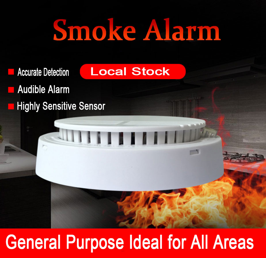 Smoke Alarm Detector Home Fire Safety Sensor Alert Battery Included photo 3
