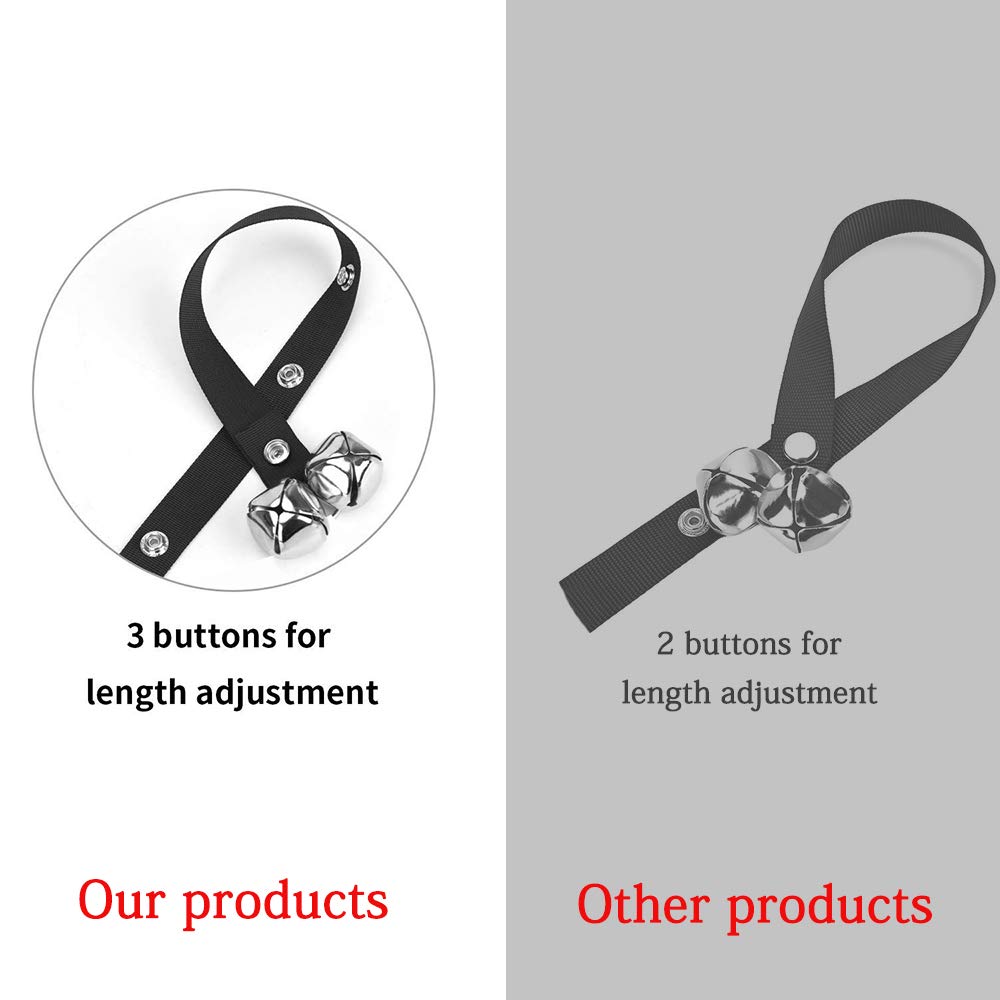 Upgraded Puppy Bells Dog Doorbells For Door Knob  Potty Training  Go Outside-Dog Bells For Puppies Dogs Doggy Doggie Pooch Pet Cat For Dog Lovers-Premium Quality-3 Snaps For Length Adjustment photo 6