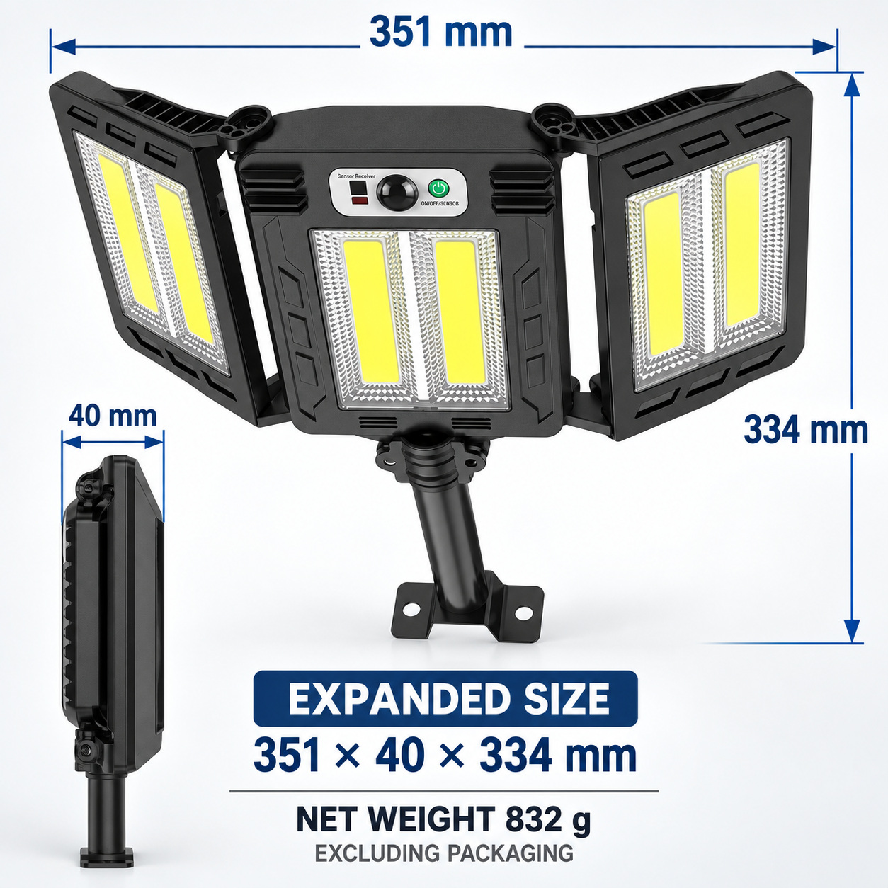 Solar Powered Rechargeable Motion Sensor COB LED Work Light 3000mAh For Auto W786 2 5 photo 5