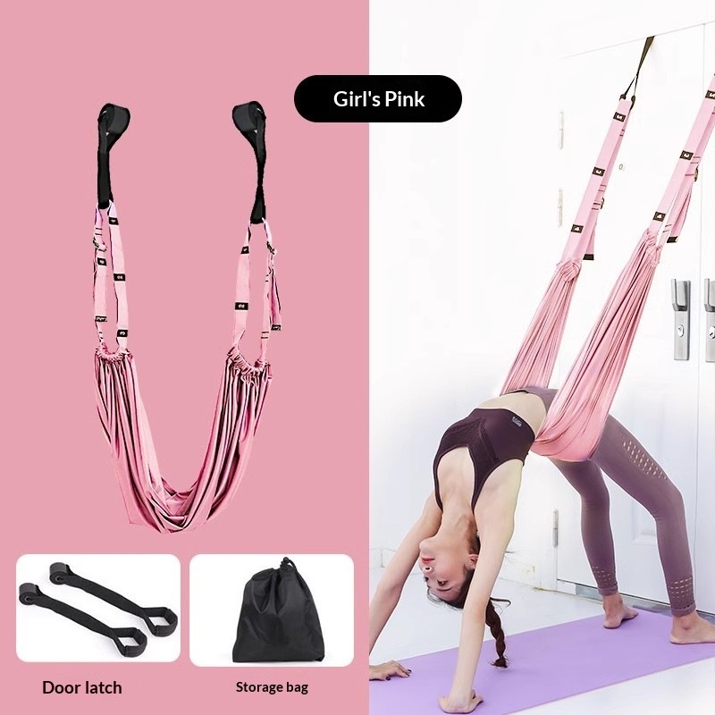 Aerial Yoga Sling Home Yoga Rope Splits Handstand Waist Training Equipment Door Hanging Stretching Strap Elastic Rope photo 8