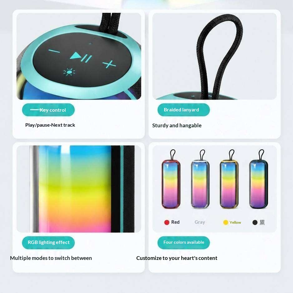 KP-871 Best-selling Wireless Bluetooth Speaker Portable Handle RGB Lighting Long Battery Life High Sound Quality Factory Stock Available photo 2