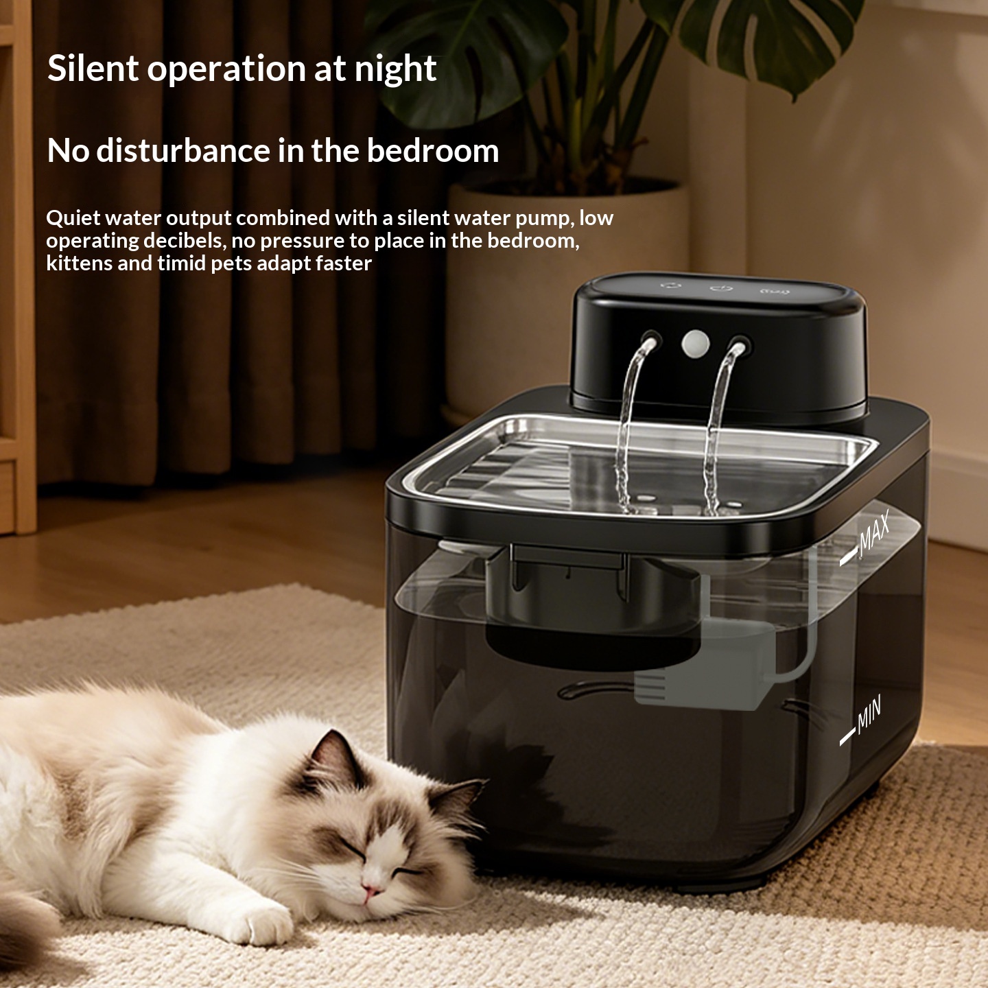 Wireless Smart Sensor Pet Water Fountain photo 1