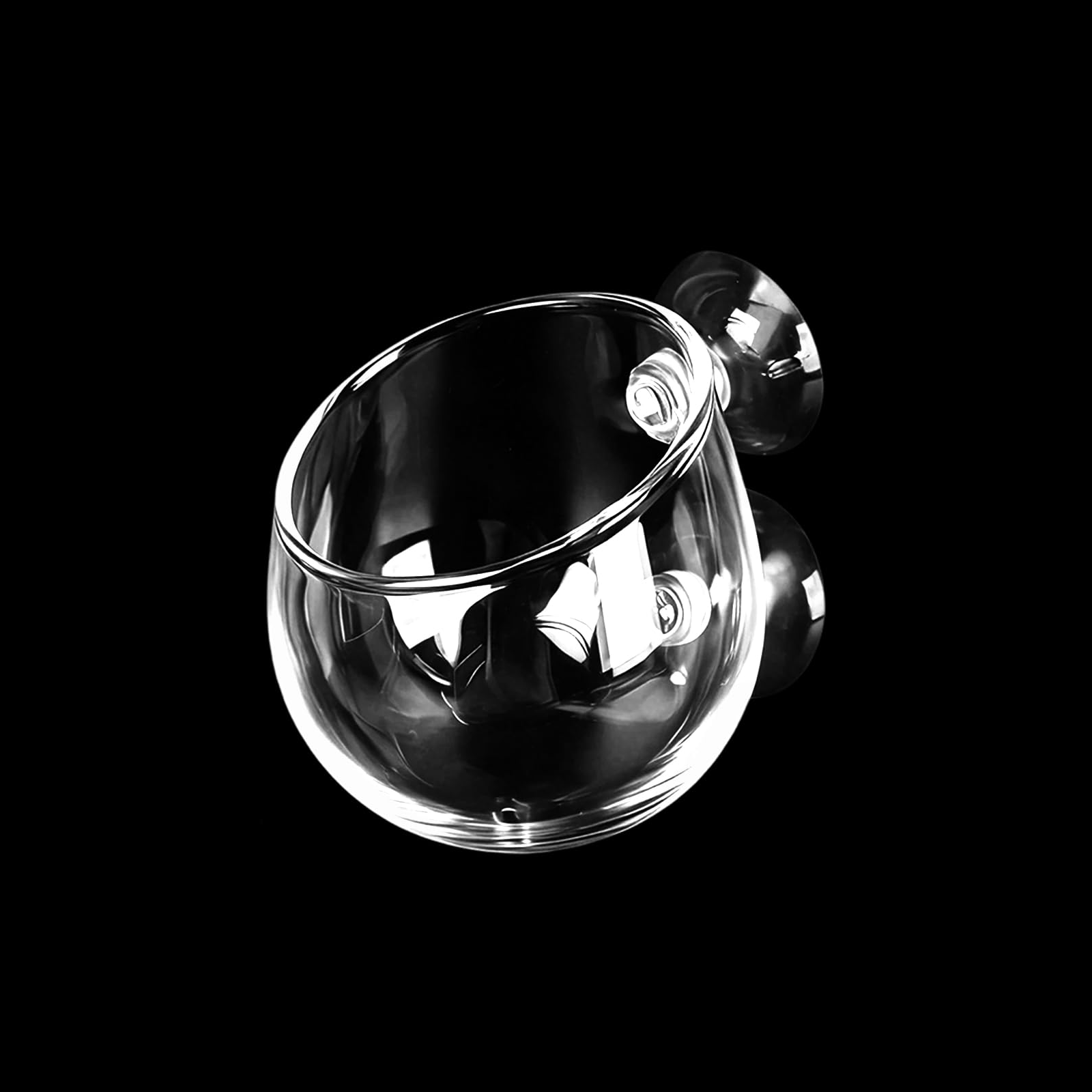 Glass Aquarium Plant Pot For Decoration, Aquatic Plant Pot Cup With Suction Cup, Betta Resting Bed Spot, Aquarium Planter Landscaping Decor Cup With Colorful And Clear Stones photo 6