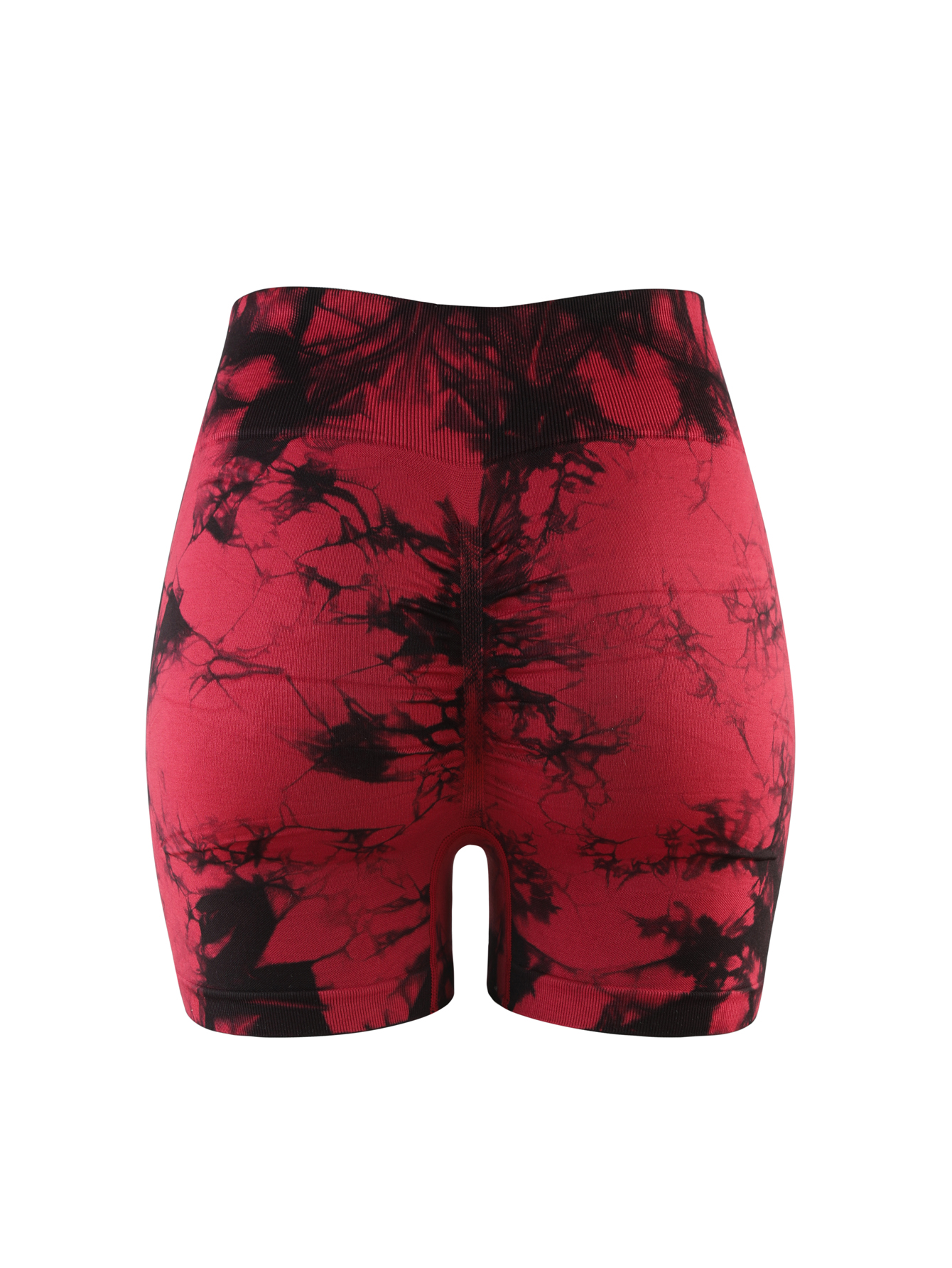 High Waist Seamless Tie Dye Yoga Shorts, Women Stretch Butt Lift Fitness Biker Shorts photo 6