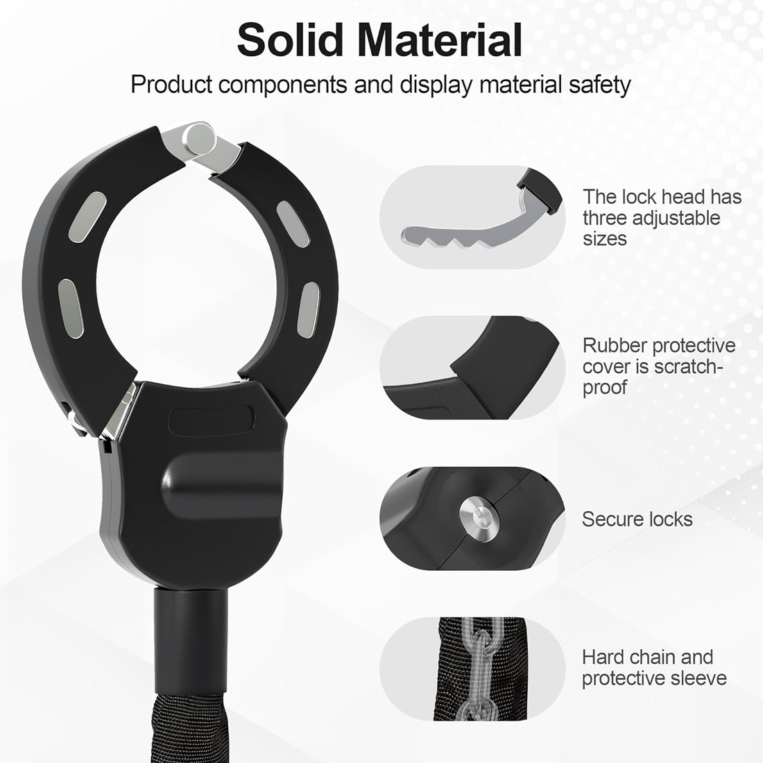E-Scooter Handcuff Lock For Motorcycle Bike Lock Anti-Theft photo 8