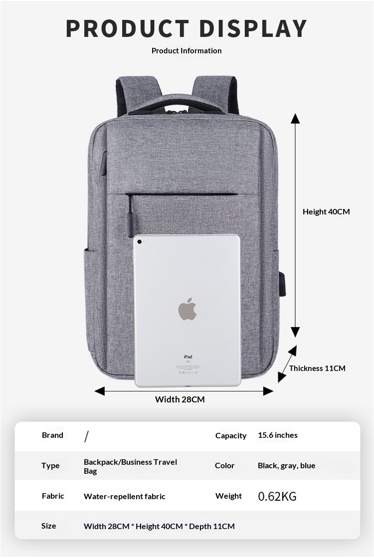 New Backpack For Men, Large Capacity Backpack, Multifunctional Backpack, Business Computer Bag, USB Charging Backpack - Blue photo 3