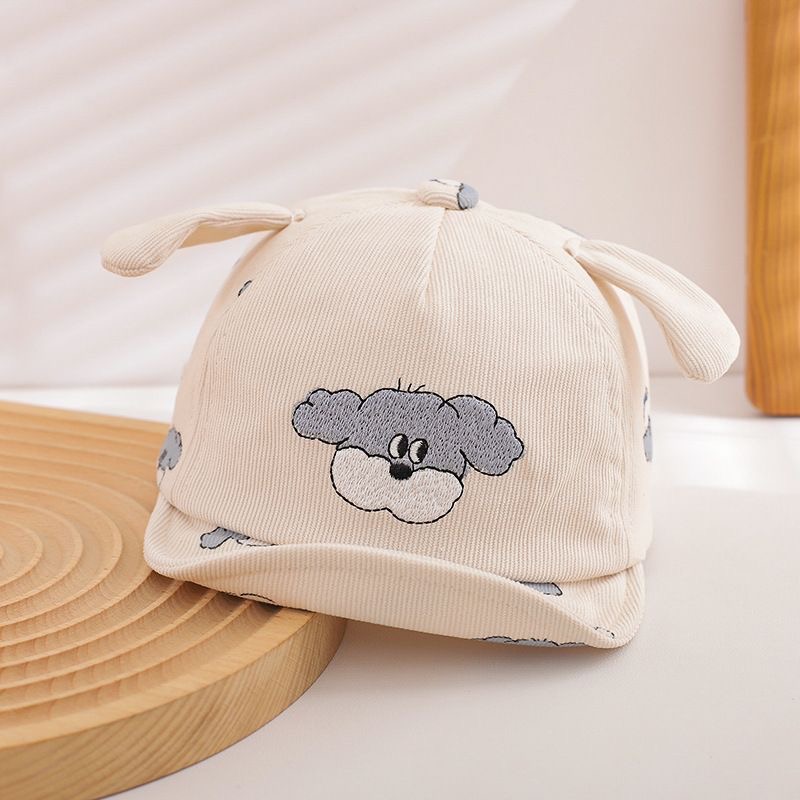 Summer Boys And Girls' Embroidered Cartoon Dog Pattern Soft Brimmed Baseball Cap, Suitable For Outdoor Outings, Shopping And Fun Activities. photo 3