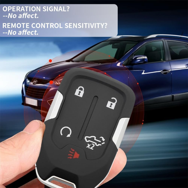 Key Fob Shell Case Replacement Fits For Chevy Silverado GMC Sierra 1500 2500HD 3500HD 5 Button Keyless Entry Remote Control Smart Car Key Fob Cover photo 5