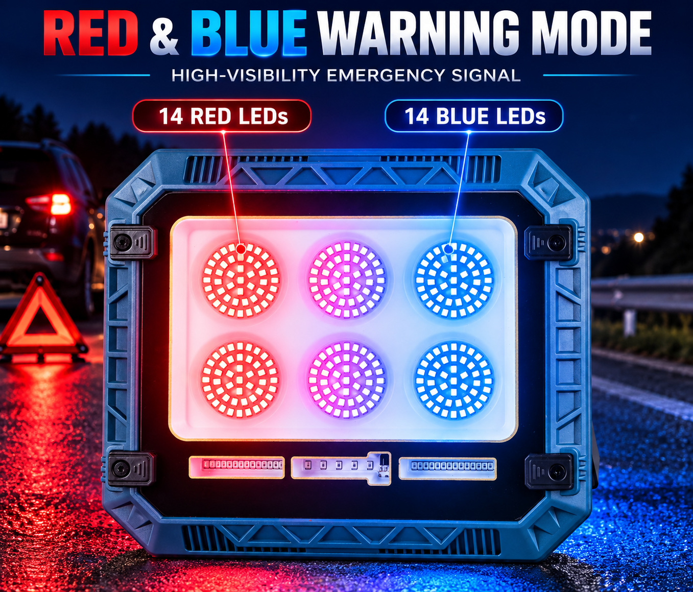 Solar Powered Rechargeable Battery Display 18650 W8115 3 12 5W LED Flood Light Remote Control photo 6