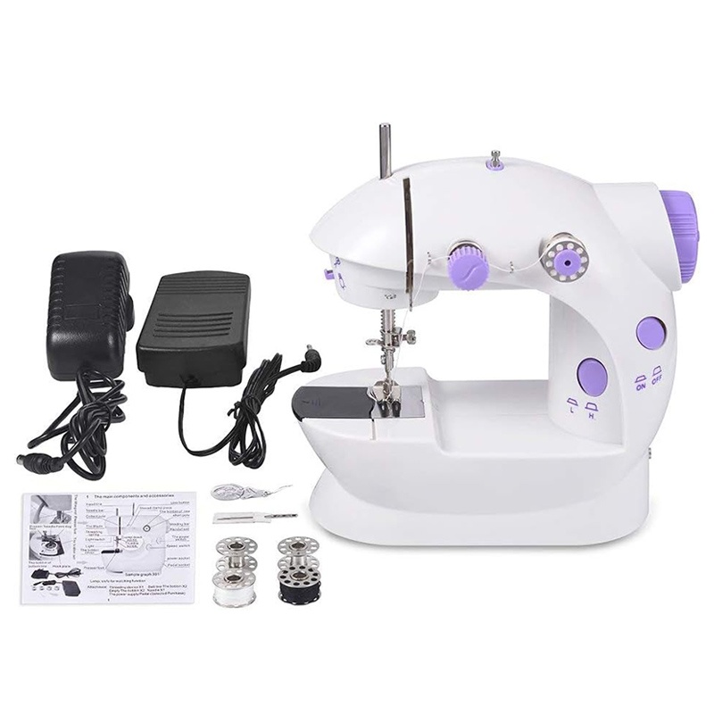 Electric Sewing Machine Portable Mini 12 Stitches Pedal Household For Beginner photo 8