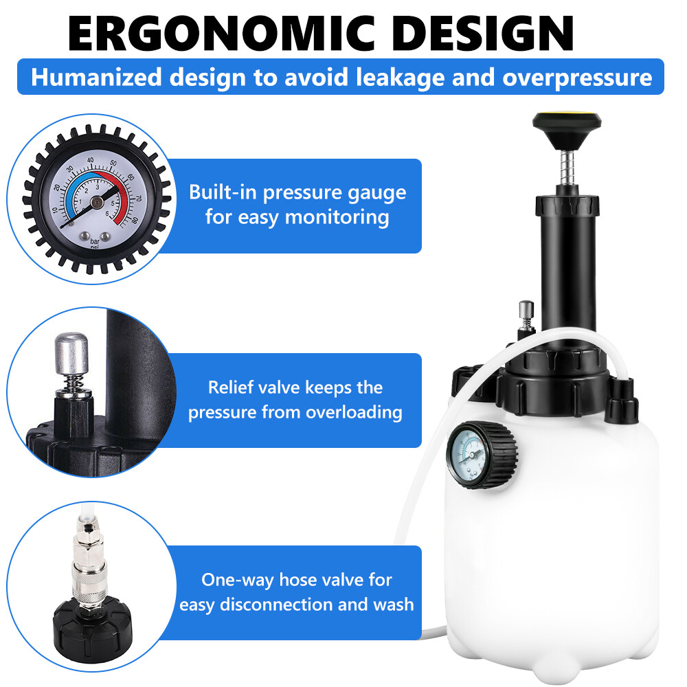 3L-1L Brake Bleeder Clutch System Manual Pressure Tool Kit With E20 Adapter photo 4