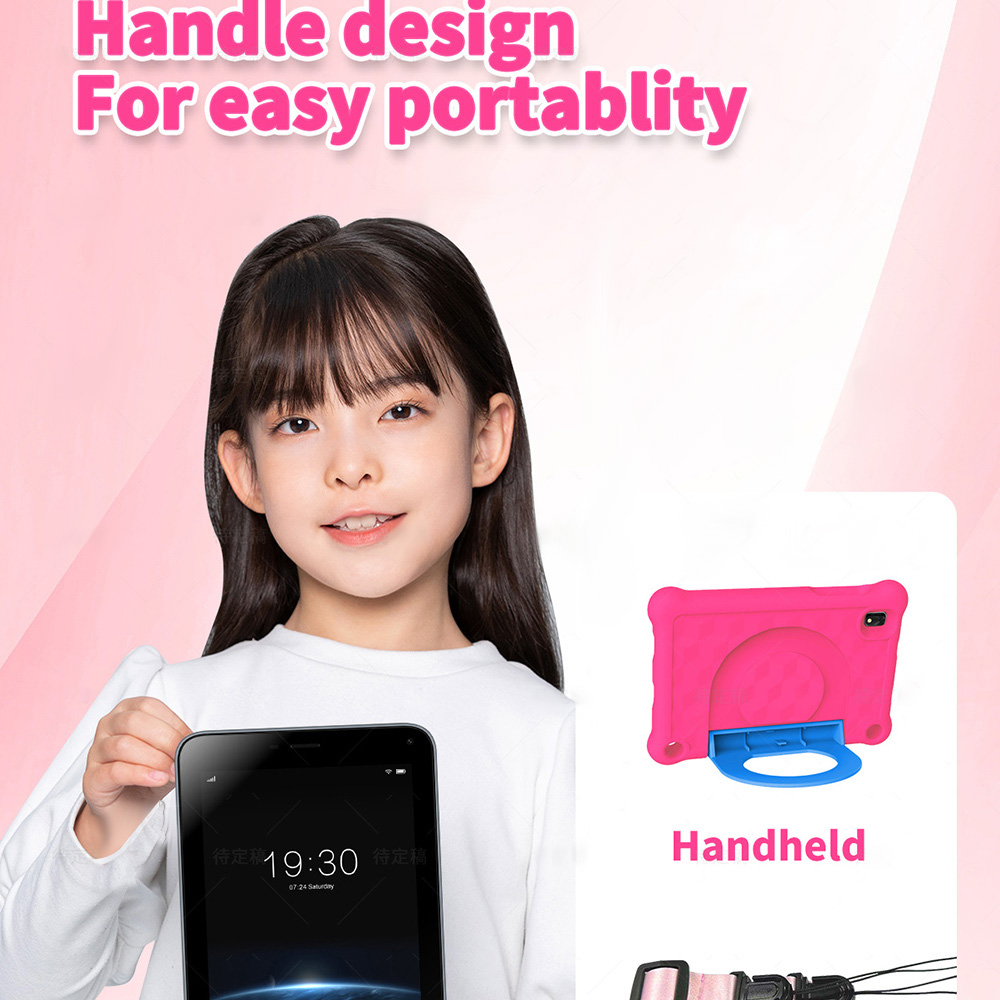 G-tab T7Pro Kids Tablet  7 Inch 1024&600 IPS Screen  Android 14  1.5GHz Quad-core CPU  4GB RAM 2GB &2GB Expansion 64GB ROM 2.4&5GHz WiFi  3000mAh Battery  2MP&2MP Camera-Pink photo 5