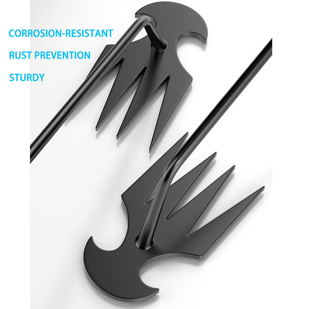 50CM Garden Hand Weeder Rake Weeding Weed Remover Puller Manual Tool Iron Black photo 6