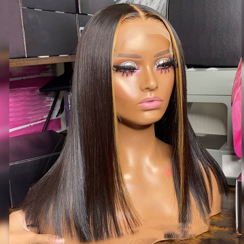 Highlight Ombre  Transparent Lace Wig Human Hair photo 1