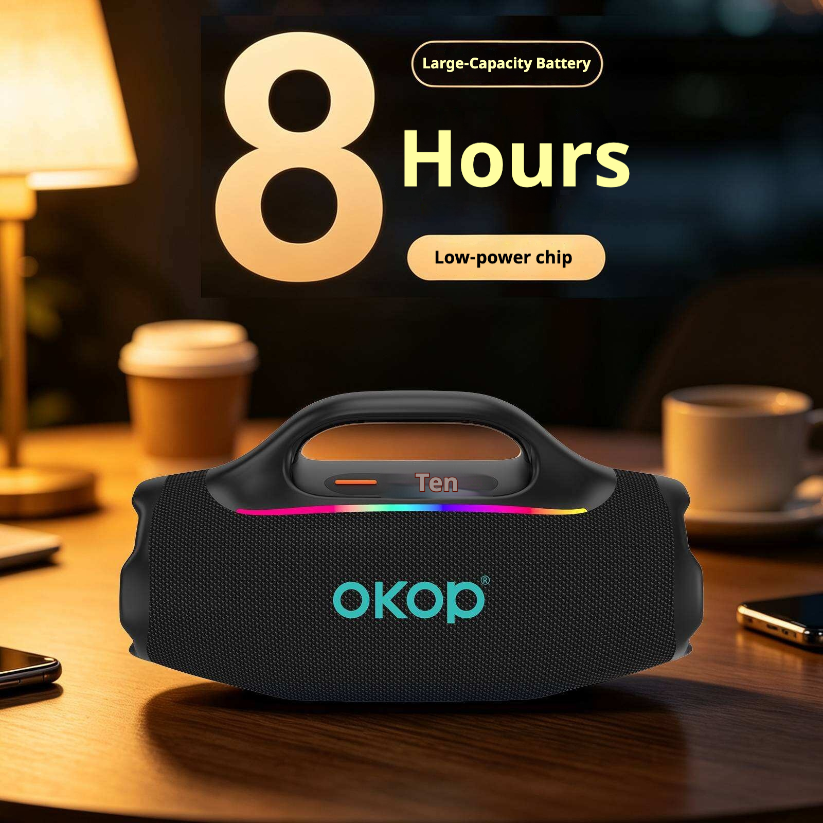 KP-879 Best-selling Wireless Bluetooth Speaker Portable Handle RGB Lighting Long Battery Life High Volume Factory Direct Stock photo 2