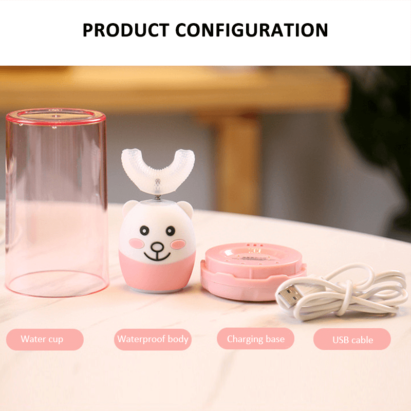 Electric Toothbrush Children U-shaped Head Toothbrush Age 8-12 Kids Gift photo 1