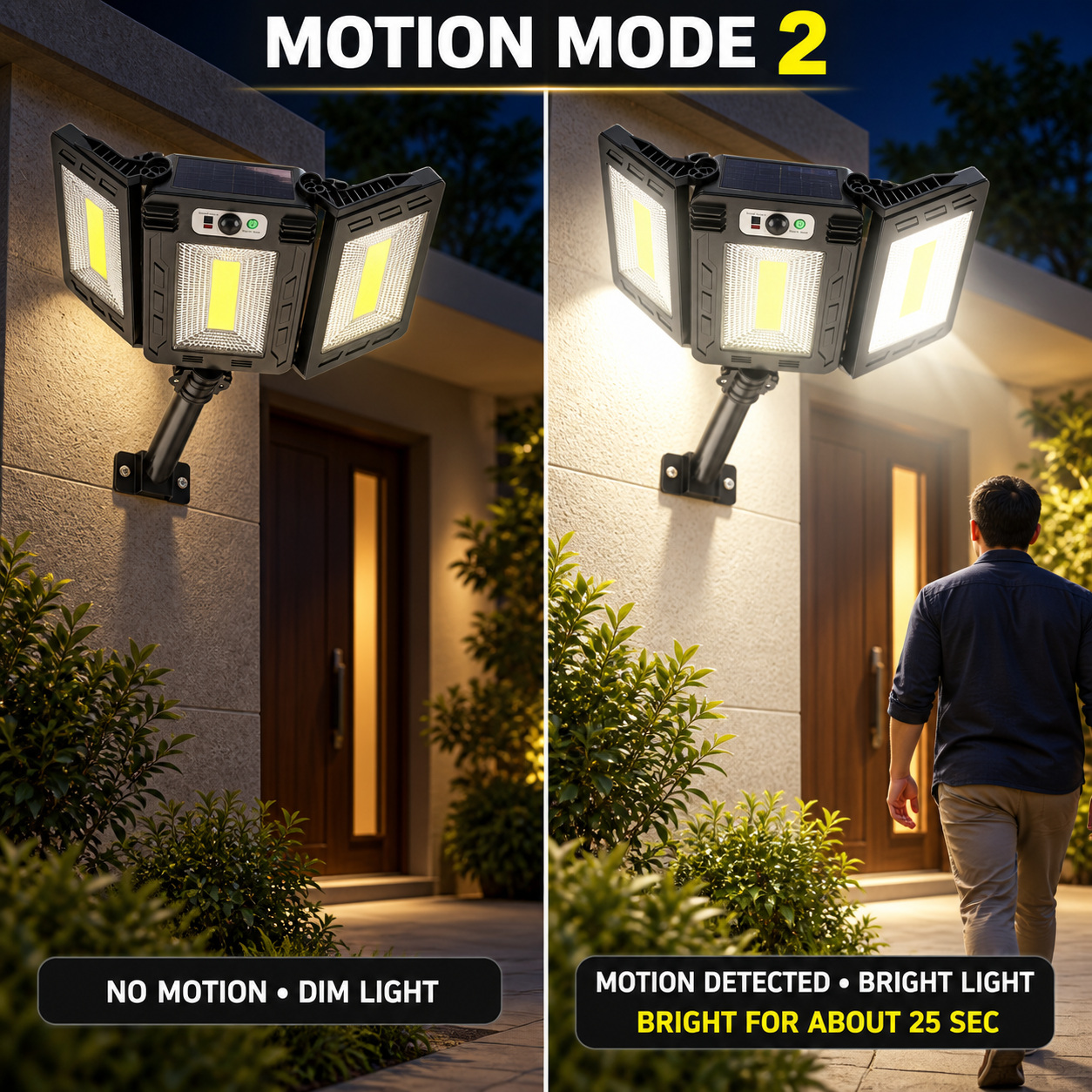 Solar Powered Rechargeable Motion Sensor COB LED Work Light 3000mAh For Auto W786 1 2 photo 8