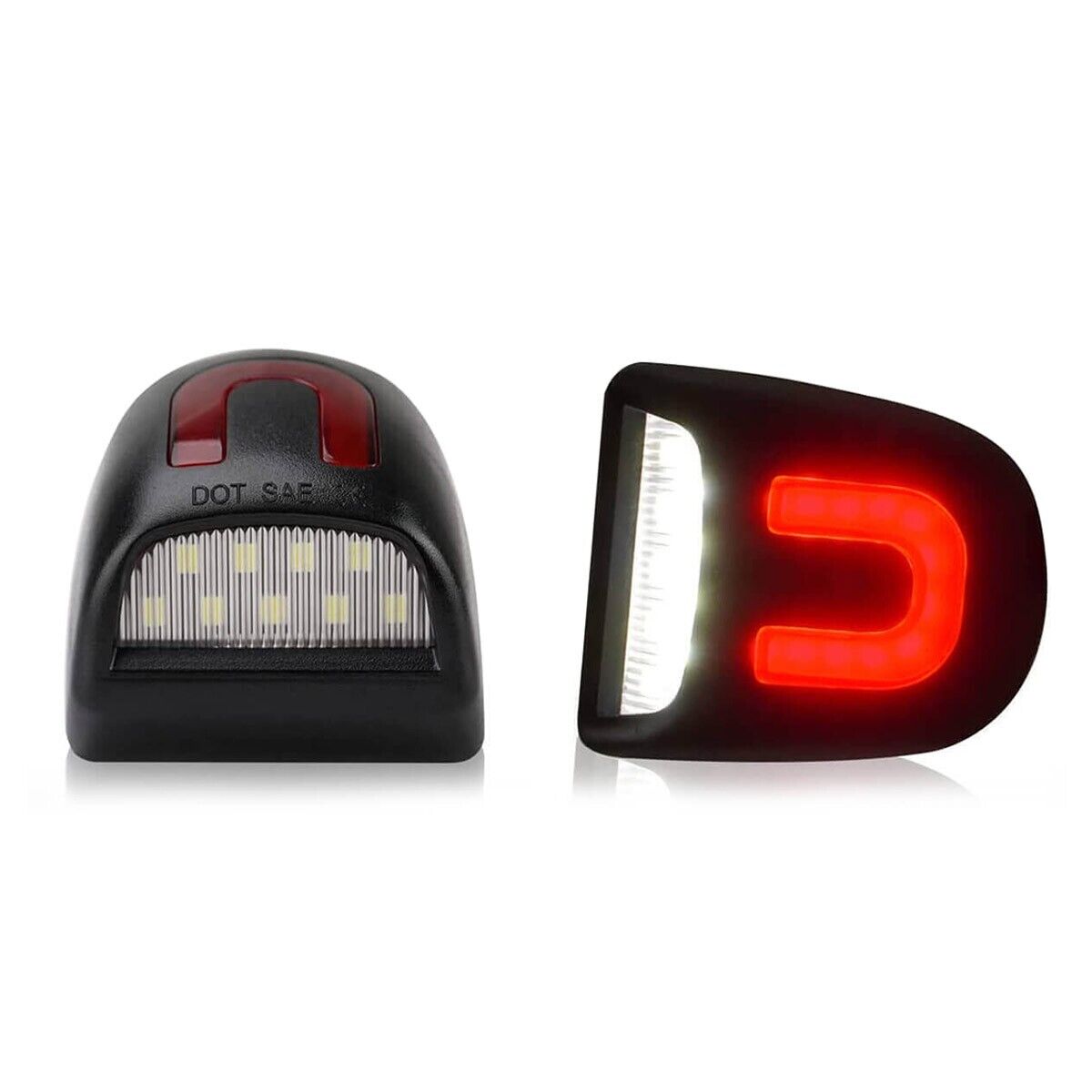 2X LED License Plate Light Red DRL Tube Lamp For Silverado GMC Sierra 1500 2500 photo 1