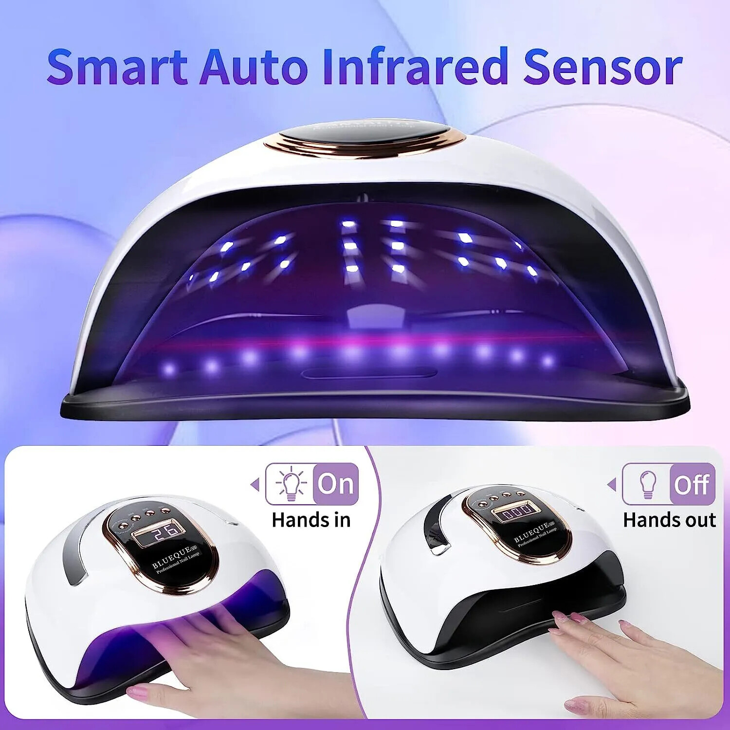 450W Professional Acrylic Gel Nail Polish UV Nail Dryer Light UV LED Nail Lamp photo 3