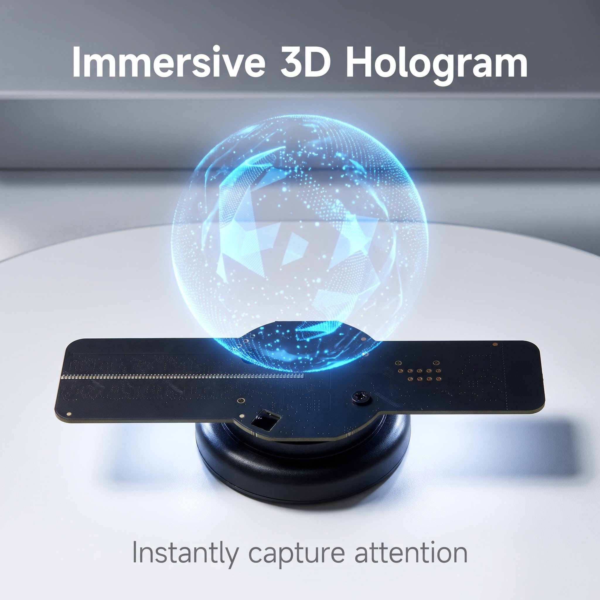 Wiilala LS-12 Ultra HD Mini 3D Holographic Fan, USB 5V3A Power Supply, APP Control, Built-in Speaker For Shop Promotion Holiday Event Decoration photo 6