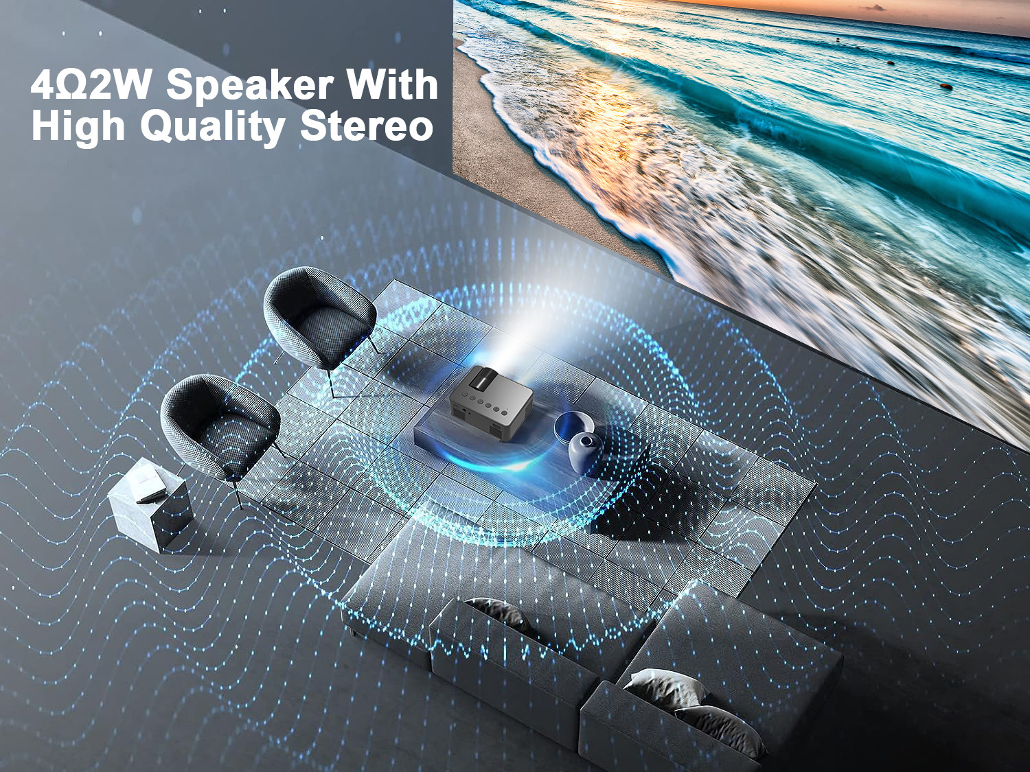 New YT100 Portable Mini Home Projector photo 8