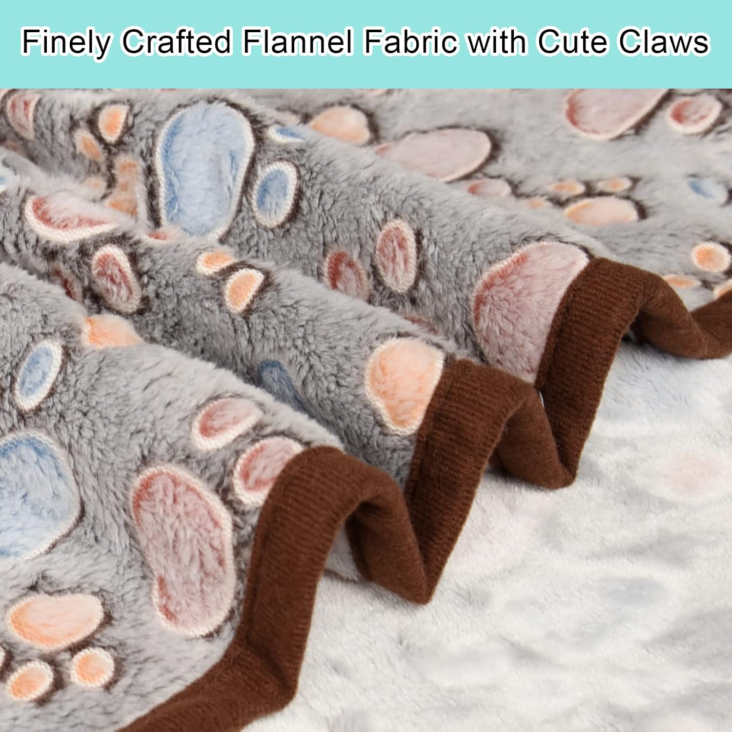 3 Pack Pet Blanket, Soft Plush Paw Print Dog Blanket Washable, Warm Fleece Cat Blanket For Large Medium Dogs, Sofa Couch Bed Cage Protector,23 X 16 In,30 X 20 In,41 X 31 In,47.2 X 39.3 In photo 8