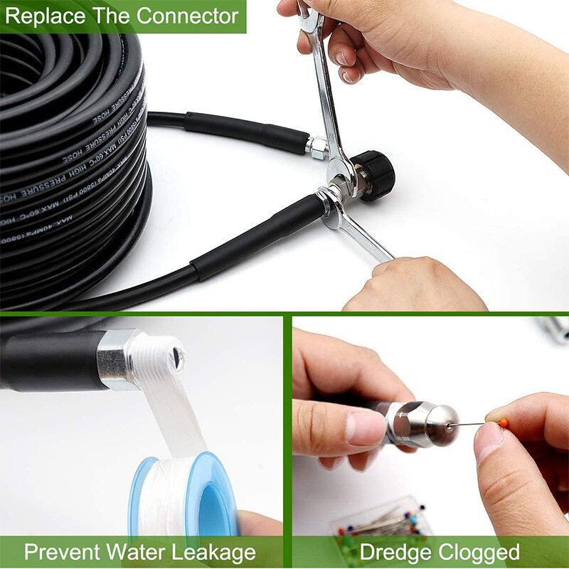 30M Sewer Jetter Kit For Pressure Washer Cleaner Hose 5800PSI NPT 1&4 Hose photo 6