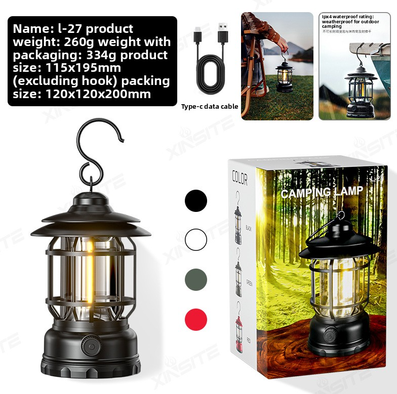 Camping Light, Ambient Light, Flame Camping Lamp, Tent Retro Hurricane Lamp photo 2