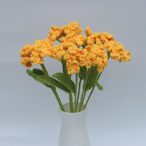 Handmade Crochet Forgetmenot  Hydrangea Yarn Flowers Finished Knitted Artificial Flowers Gift For Birthday  All Festivals photo 6