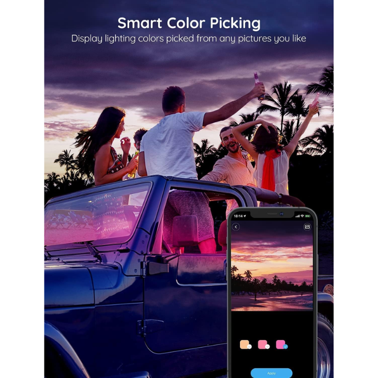 Govee Car LED Lights, RGB Smart Car Interior Lights, App Control photo 3