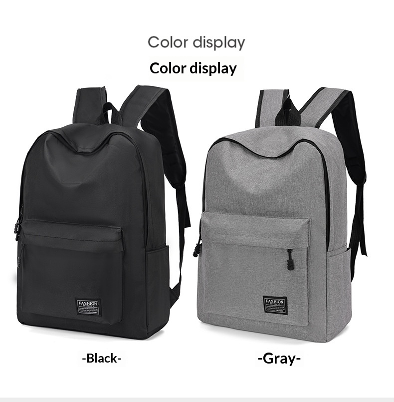 Business Double Shoulder Bag Fashion Casual Large Capacity Travel Backpack Laptop Bag Versatile Lightweight College Student Backpack - Gray  No USB photo 2