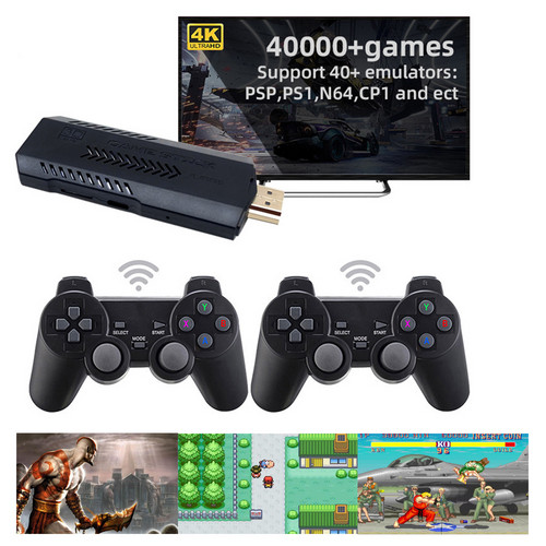 45000- 4K Pre-Loaded Retro Game Stick Console 2X Wireless Controller Video photo 1