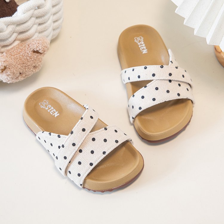 Girls' Polka Dot Flip Flops Summer New Design Children's Sandals Baby Girls' Slippers photo 7