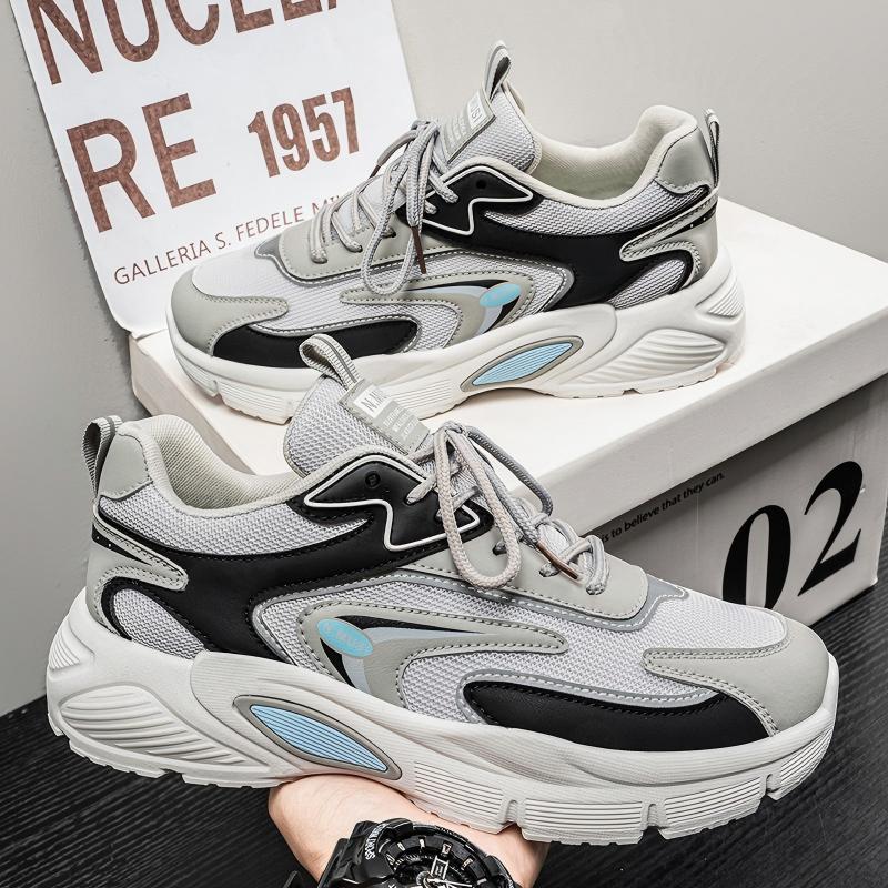2026 Summer New Men's Breathable Mesh Sneakers, Trendy Versatile Thick Sole Casual Dad Shoes photo 2