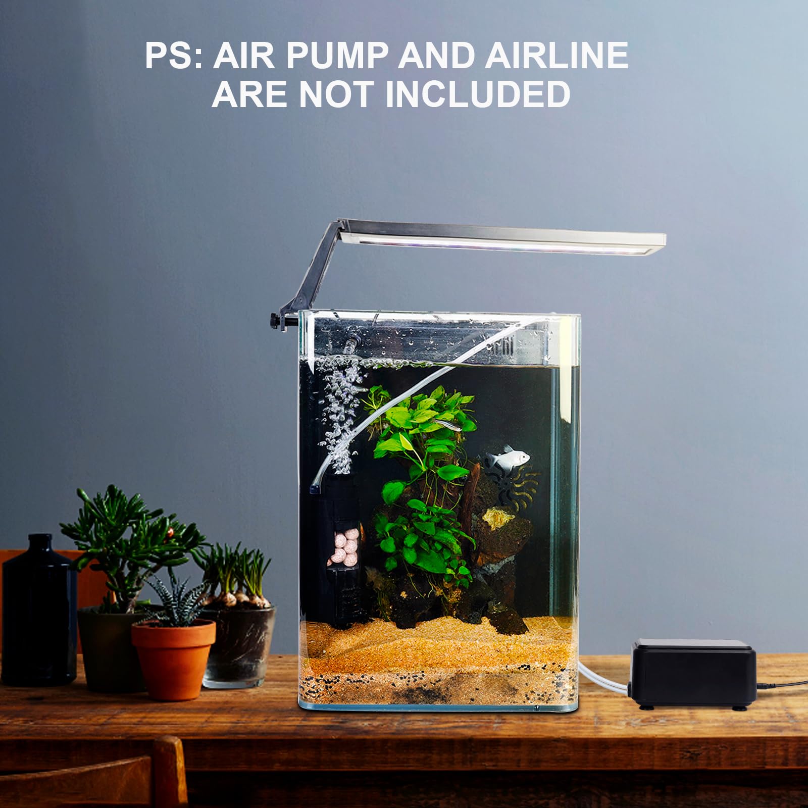 Small Aquarium Bio Sponge Filter With Ceramic Balls, 2-5 Gallon Fish Tank Filter For Breeding Fry Betta Shrimp Nano Tanks photo 2